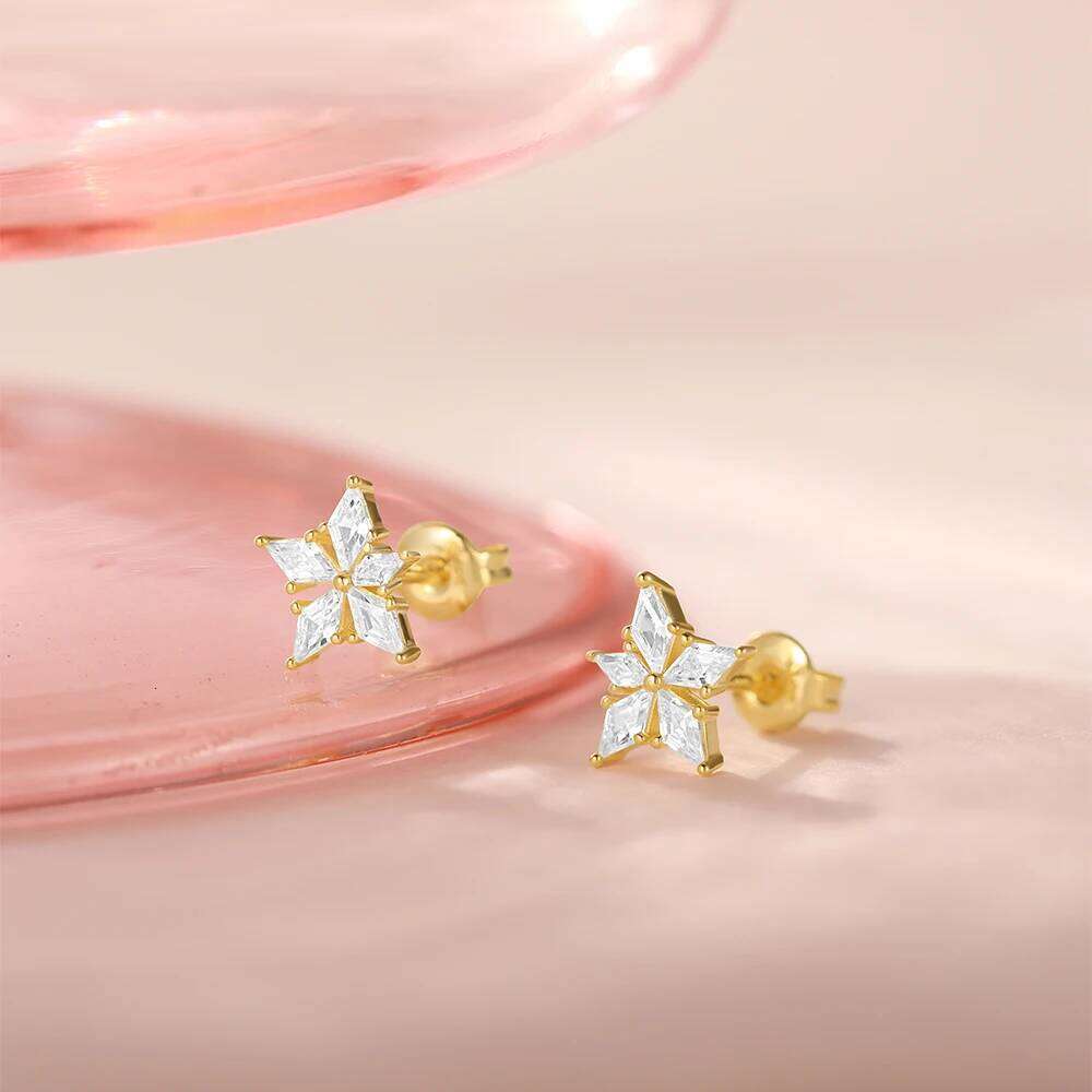 Aide 925 Sterling Silver Stud Earrings For Women Candy Series Sweet Hypoallergenic Ear Studs Minimalist Flower Piercing Jewelry