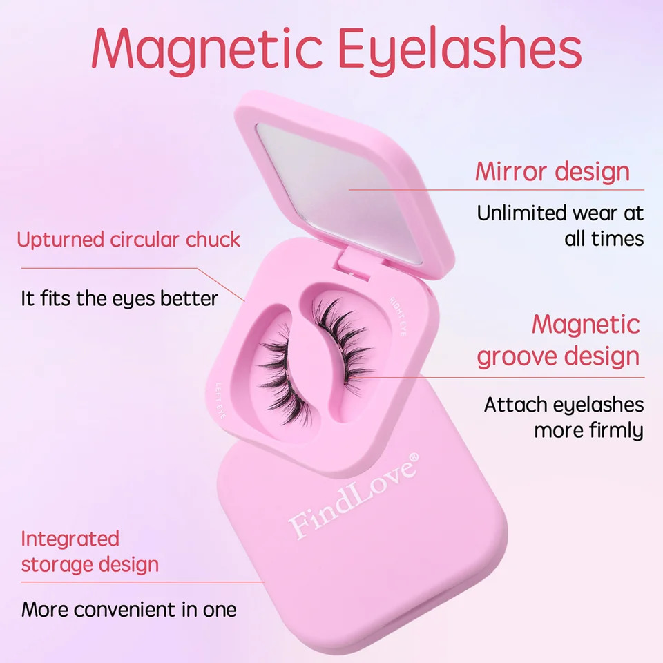 1Pairs Soft Magnetic Lashes Fox Eye Lash Reusable Magnetic Eyelash Natural Wispy Fluffy Eyelash Extension Set with Wearing Clips 251231