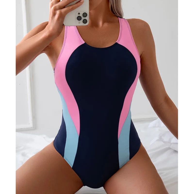 Summer Sexy OnePiece Swimsuits Closed Womens Swimwear Sports For Swimming Wear Body Bathing Suits Beachwear Pool Bather 251231