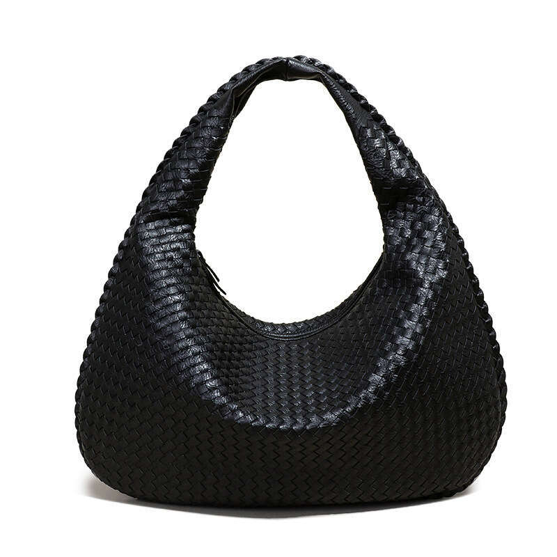 European and American New Style Woven Simple Commuting Fashionable Single Shoulder Underarm Large Capacity High-end Handheld Crescent Bag