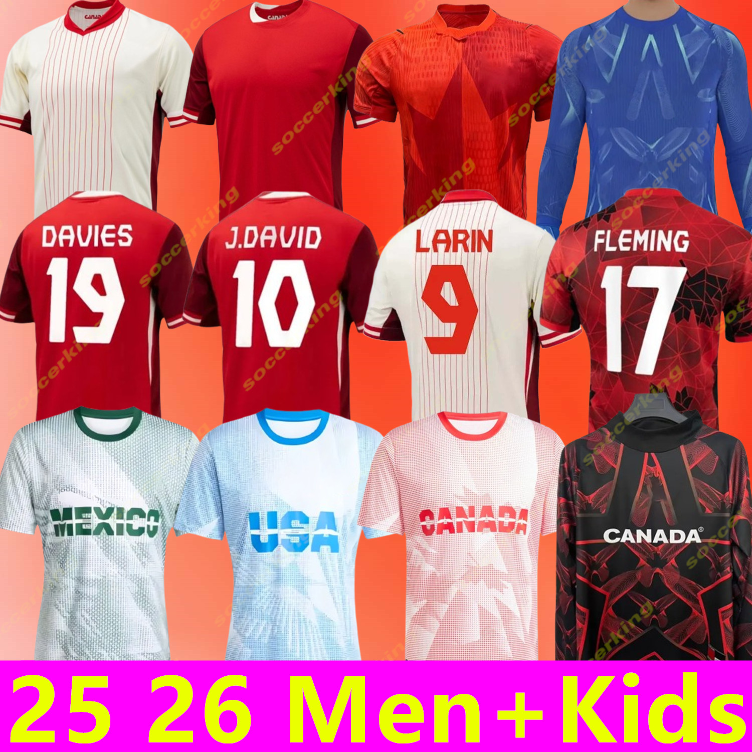 2025 2026 Canada Soccer Jerseys MEN KIDS KIT WOMEN Uniforms national team DAVIES J.DAVID LARIN 25 26 UGBO CAVALLINI MILLAR EUSTAQUIO FRASER football shirt T home away