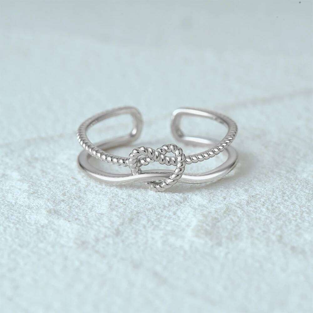 Aide 925 Sterling Silver 1pc Y2K Sweet Cute Resizable Ring For Women Oval Zircon Open Rings Designer Jewelry Wedding Party Gift