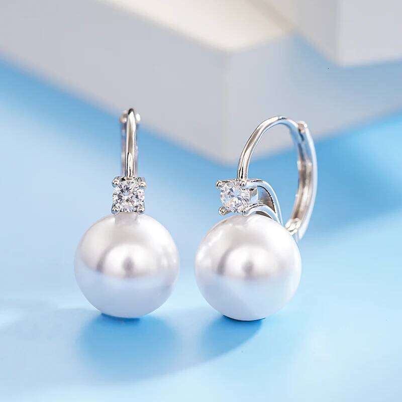 Huitan Exquisite Imitation Pearl Dangle Earrings for Women Wedding Engagement Temperament Female Accessories Statement Jewelry