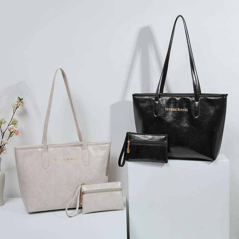 Tote Two-Piece Set New Large Capacity Women's Shoulder Cross-Border Hot Sale High-End Shopping Bag