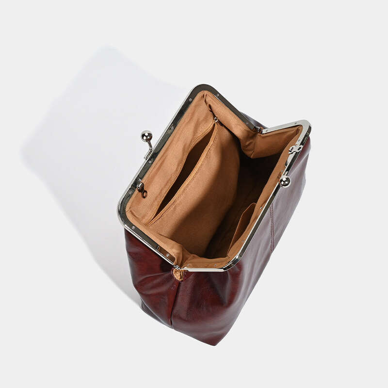 Japanese and Korean Cross-Border Solid Color Clip Fashion New Versatile Commuter Handbag Bucket Single Shoulder Crossbody Bag