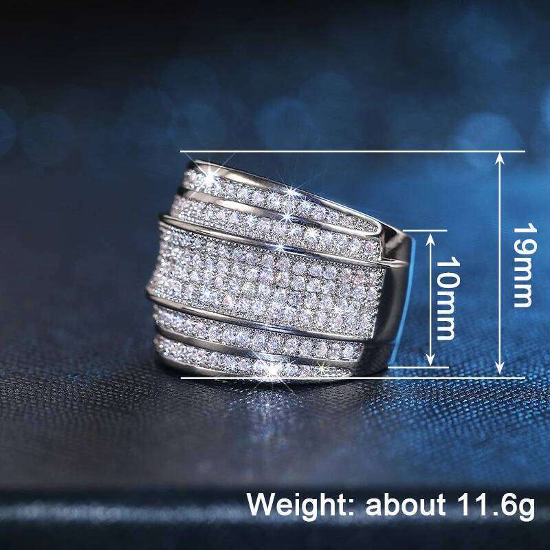 Huitan Opulent Wedding Rings with Dazzling Cubic Zirconia Charming Delicate Party Accessories Elegant Graceful Jewelry for Women