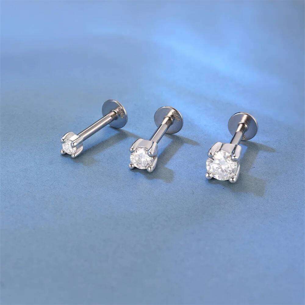 Aide Mini 2/3/4mm Moissanite For Women 925 Sterling Silver Earring INS Trend Wedding Ear Studs Jewelry Brincos de Pratas