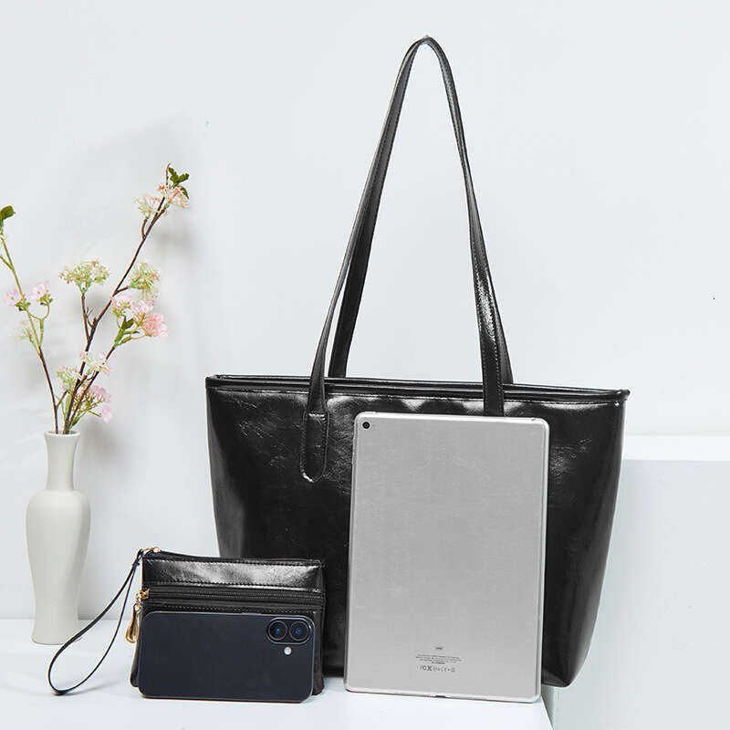 Tote Two-Piece Set New Large Capacity Women's Shoulder Cross-Border Hot Sale High-End Shopping Bag