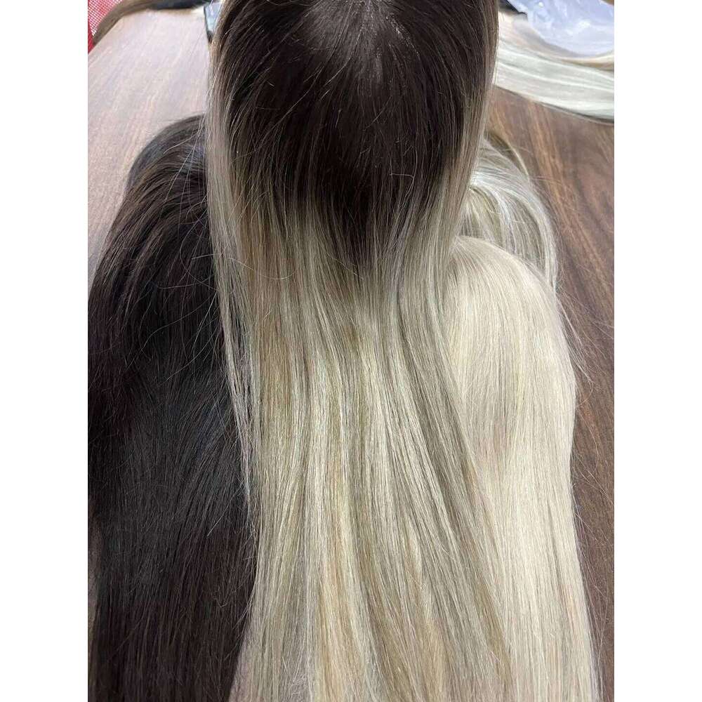 VeSunny Toppers Mono Base Topper 100% Real Hand Made Toupee with 4 Clips 13*13 cm 12-18" Human Hair