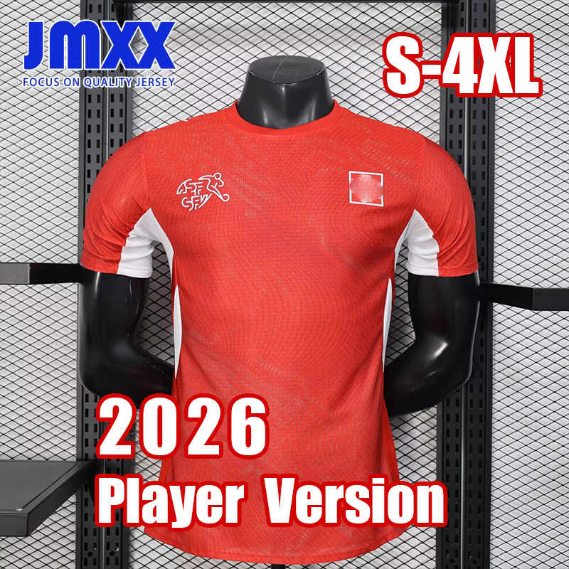 Player Version JMXX 26 27 Switzerland Soccer Jersey Home Away GK Special Pre Match Mens Uniform Jerseys Man Football Shirt 2026 2027