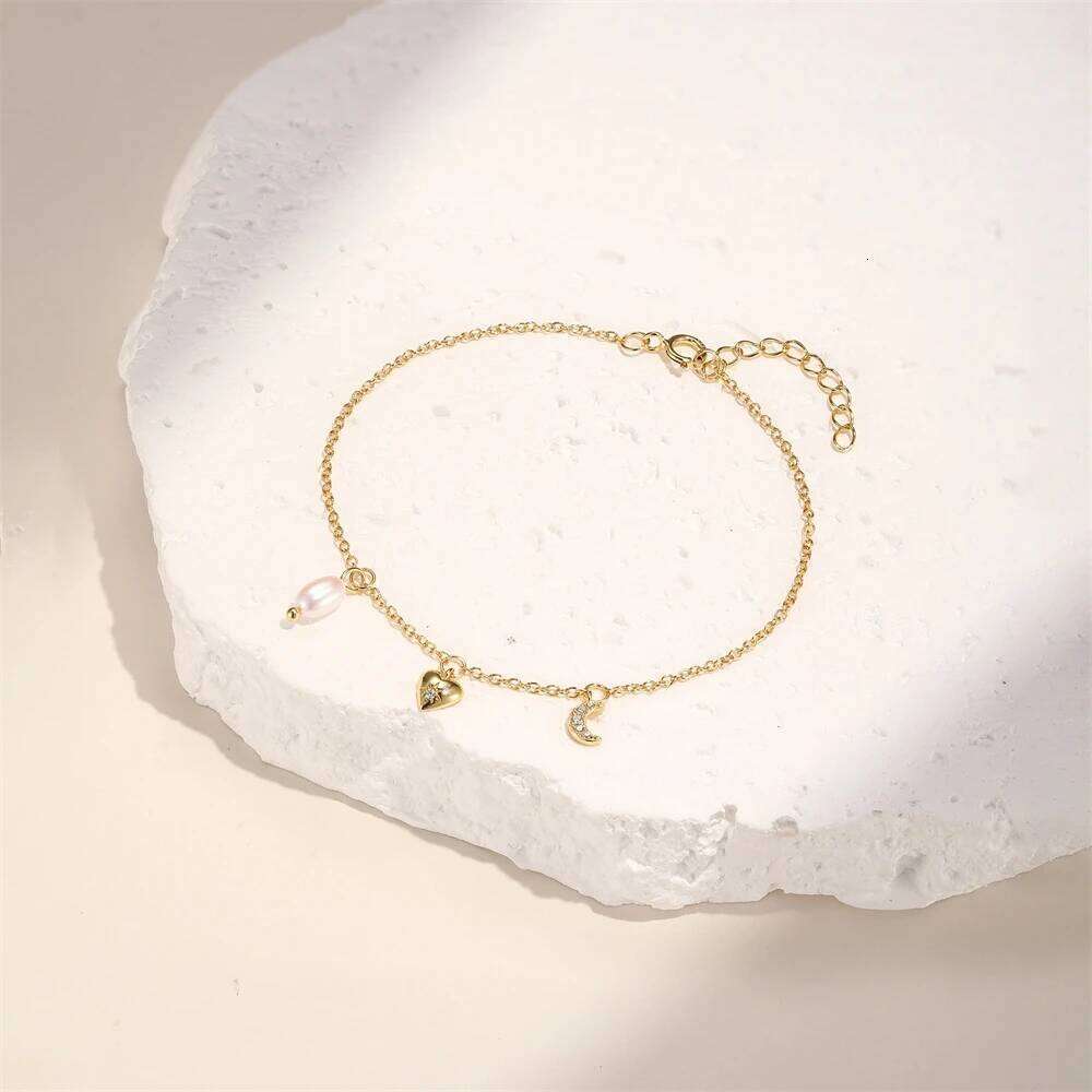 Aide 925 Sterling Silver Zircon Bracelets Women Korean Fashion Sweet Girls Sparkling Delicate Chain Bracelet Party Jewelry Gifts