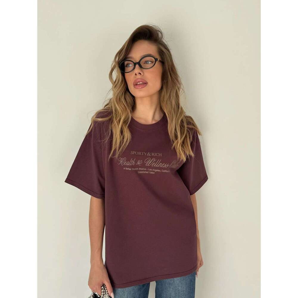 2026 Summer New Casual Versatile Elegant 100% Cotton Short Sleeve T-Shirt Lazy Style Fun Commuting Top Ins