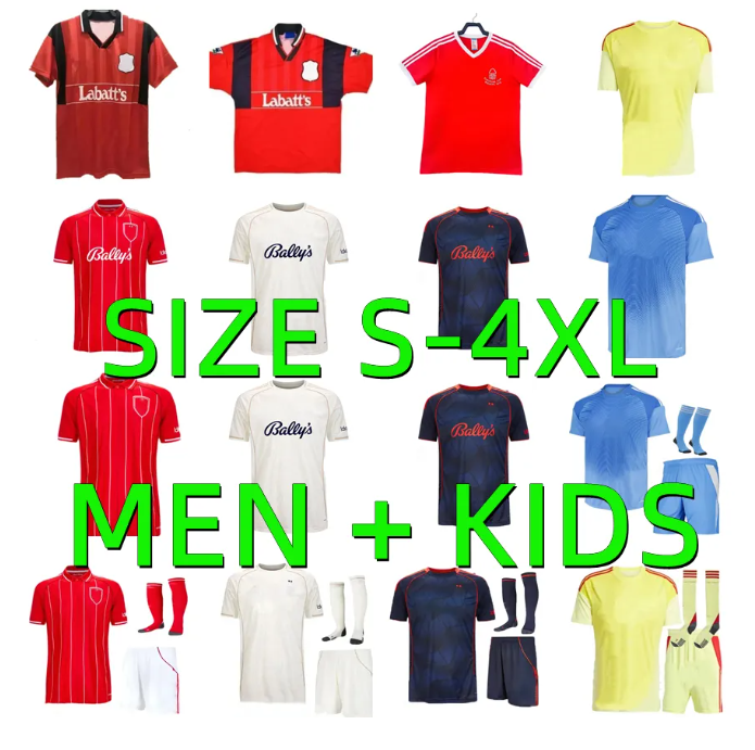 24 25 26 Nottinghams GIBBS-WHITE Soccer Jerseys ForestS 2025 2026 Awoniyi Johnson Niakhate Surridge 2025 2026 AMEOBI MIGHTEN Williams Football Shirts Men kids kits