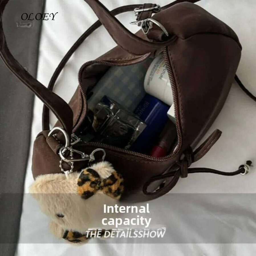 Oloey New Fashion Casual Hobo Women Bow Handle Crossbody Shoulder Simple Elegant Comfortable and Texture Versatile Storage Bag Noble temperament bag