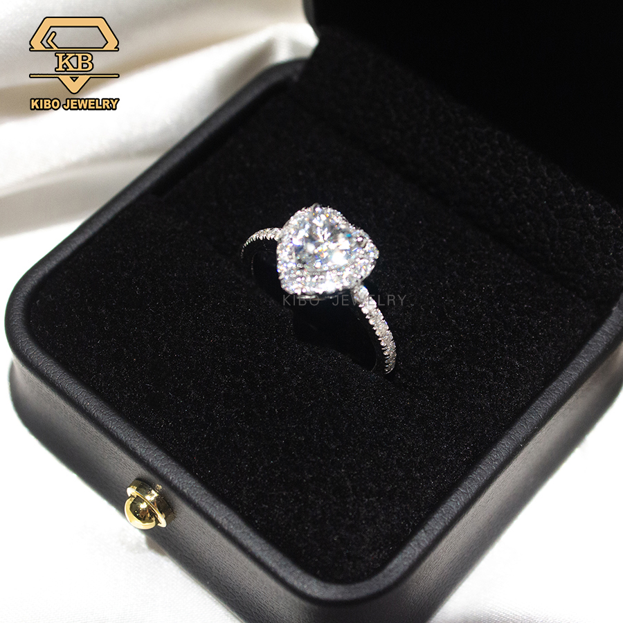 Luxury 100% Real 925 Sterling Silver Pass Diamond Tester Heart Cut Moissanite Wedding Ring Engagement ring