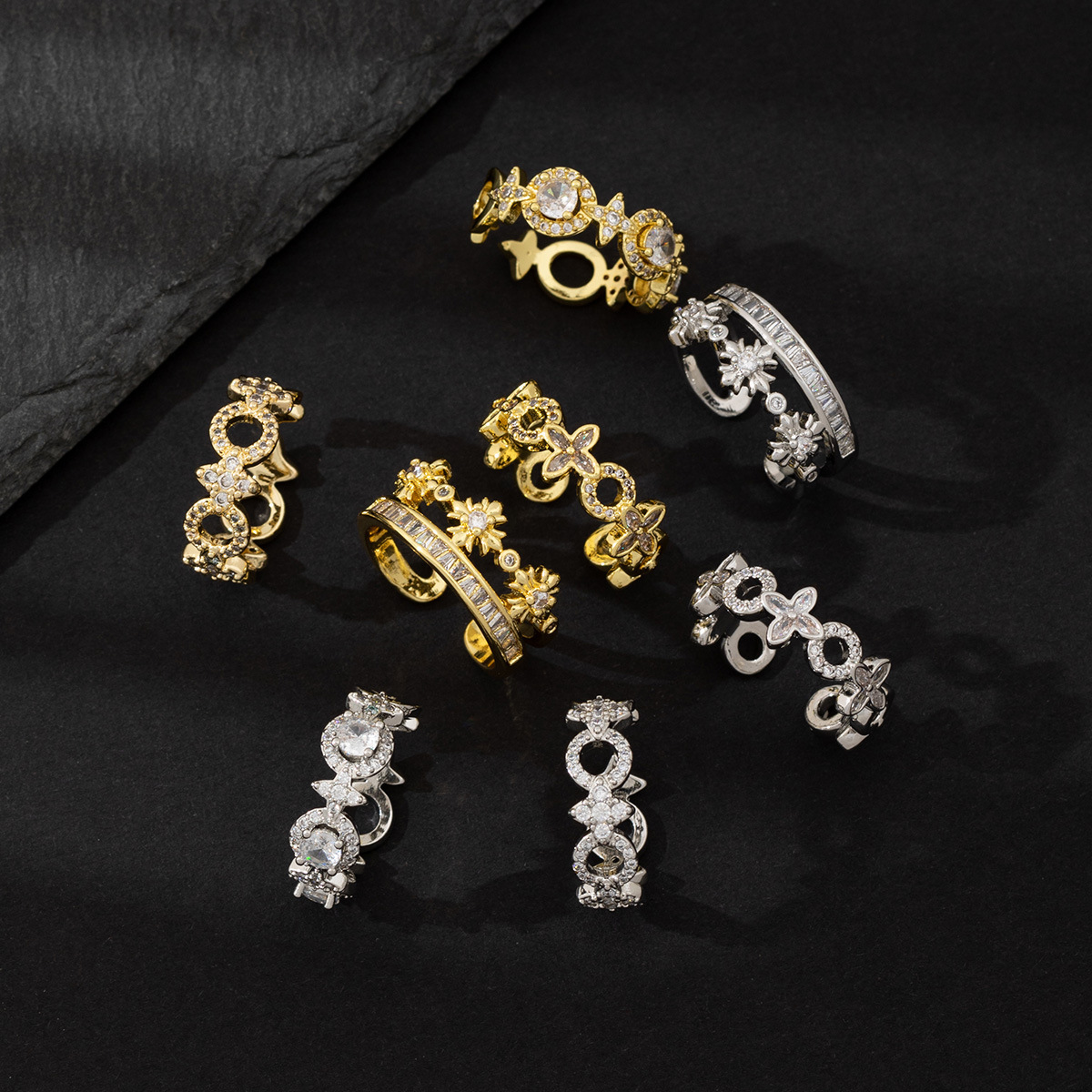 Luxury Brand Designer Jewelry Minimalist Niche Hexagram Ring For Women, Niche Light Luxury Versatile Elegant High-End Couple Ring Gift For Women