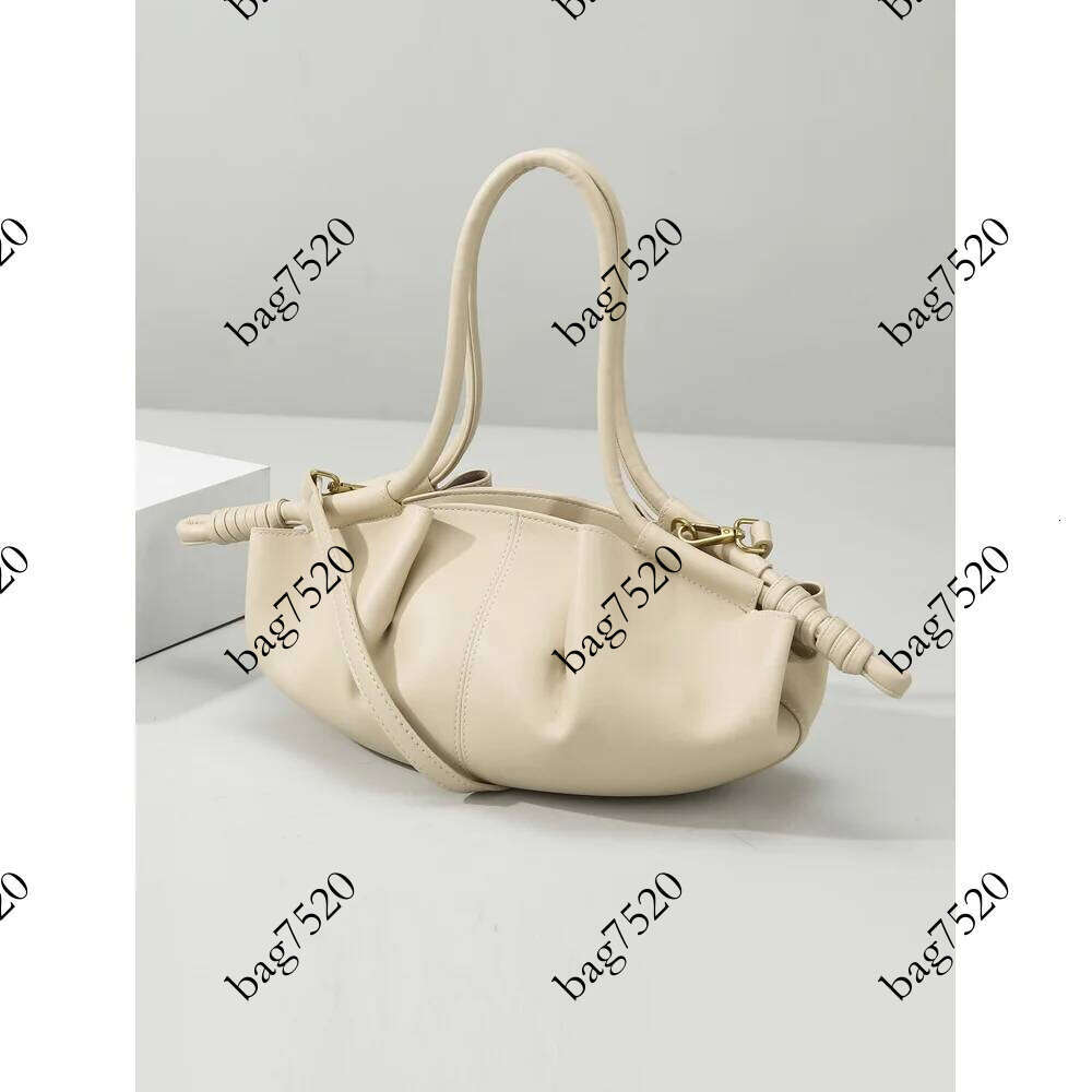 Single shoulder women's new handbag, niche high-end feel soft leather cloud bag, fashionable commuting crossbody bag Pingshuo