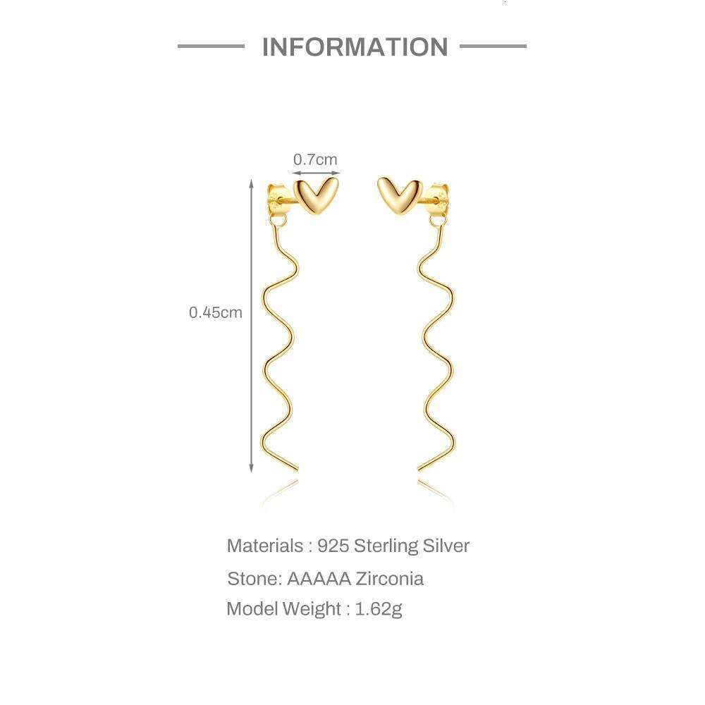 Aide 925 Sterling Silver S-type Ear Wire 18k Gold Color Earrings New Light Luxury Drangles Earring for Women Pendientes