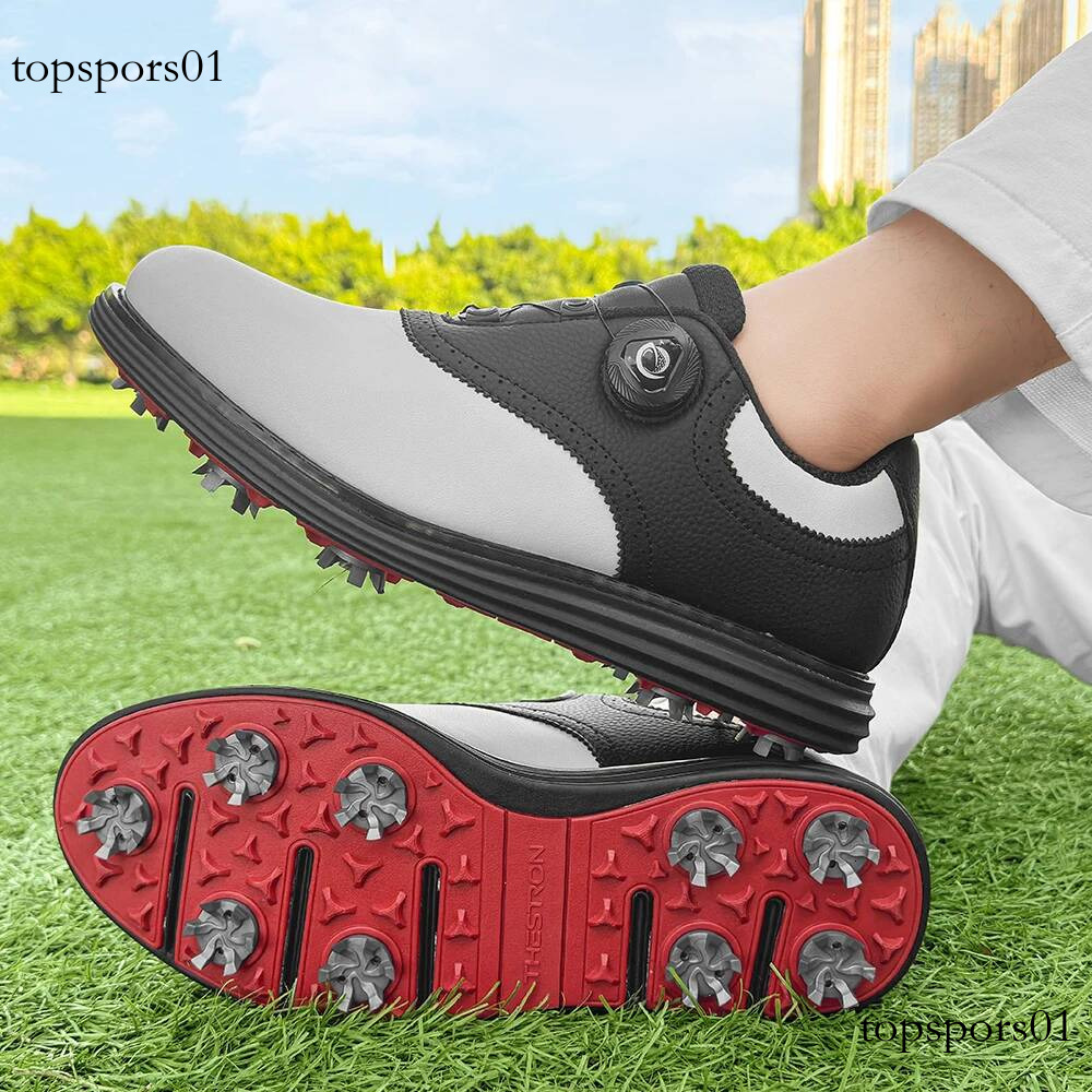 Professional Men's Golf Shoes Comfortable Sports Sneakers Non-Slip Breathable Leather Training shoes Big Size 39-48