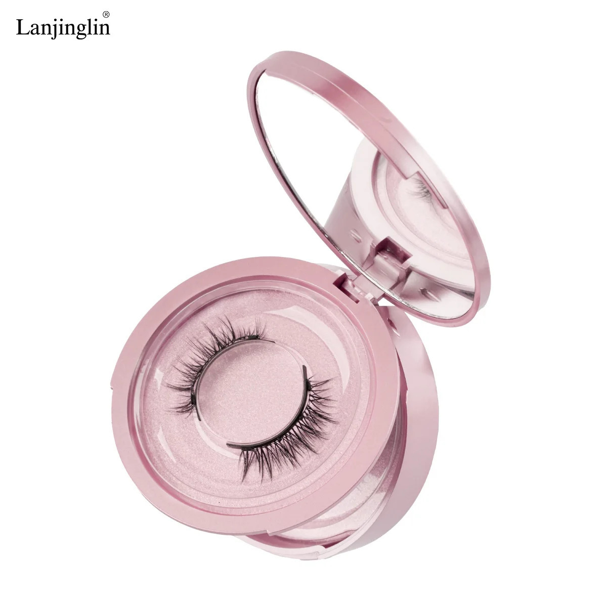 Lanjinglin 2Pairs Magnetic Lashes with Magnets Tweezer No Glue Needed Magnetic Eyelash Makeup Tool Soft Natural Long Faux Cils 251231