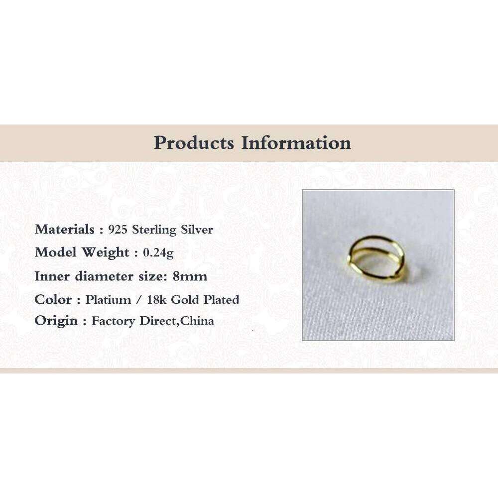 Aide 925 Sterling Silver Double Circle Nose Rings For Women Girls Small Open Hoop Ring Type Piercing Cartilage Stud Body Jewelry