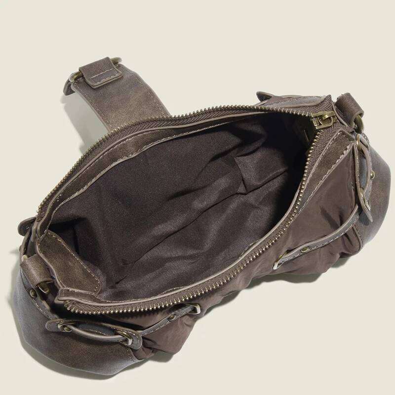 England Style Bags For Women Luxury Designer Handbags And Purses 2024 New In Polyester Vintage Rivet Small Underarm Shoulder Bag