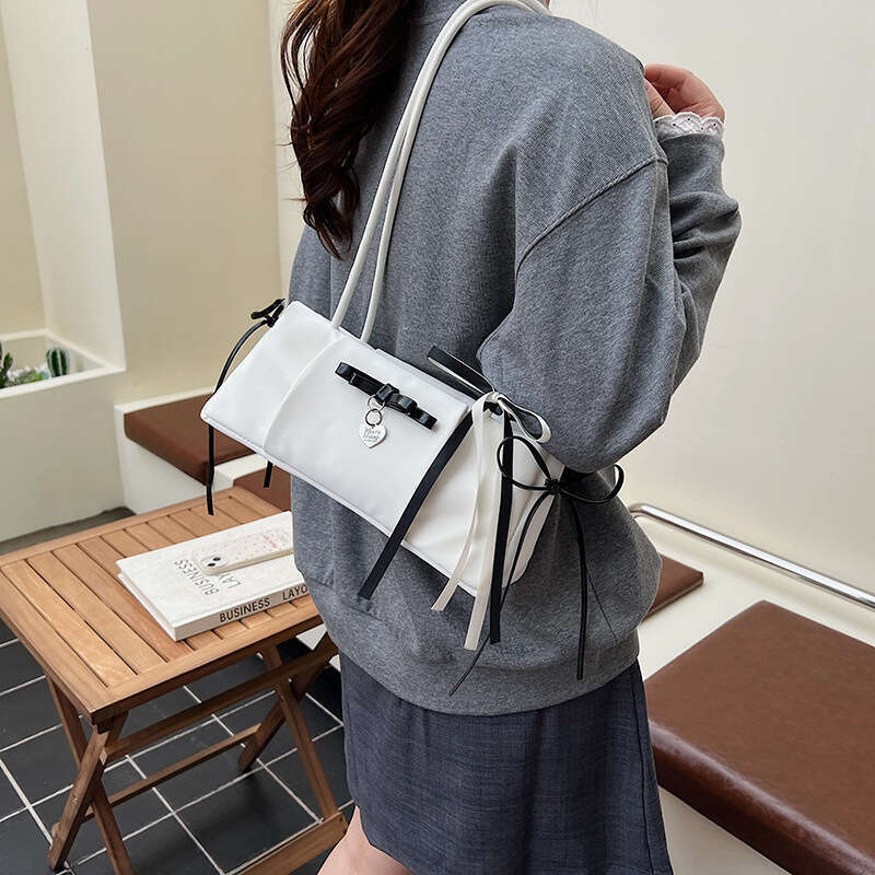 Cross-Border Niche Bags Women's 2025 New Trendy Summer Fashion Versatile Bow Shoulder Commuter Underarm Bag