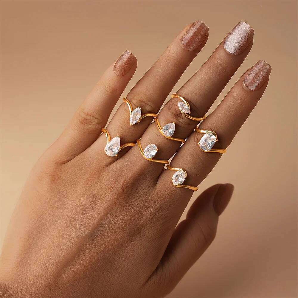 Aide 925 Sterling Silver Zircon Gorgeous Oval Stone Ring For Women Engagement Wedding Luxury High Quality Fine Jewelry