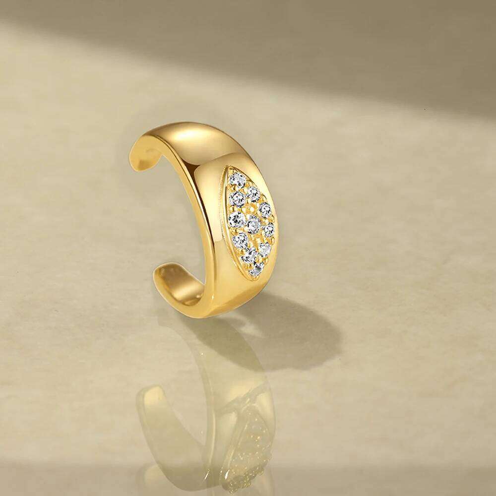 Aide 1Piece Multi Line Layer Clar Zirconia Ear Cuff 925 Sterling Silver Trendy Clip Earrings For Women Girls Fine Jewelry Gift