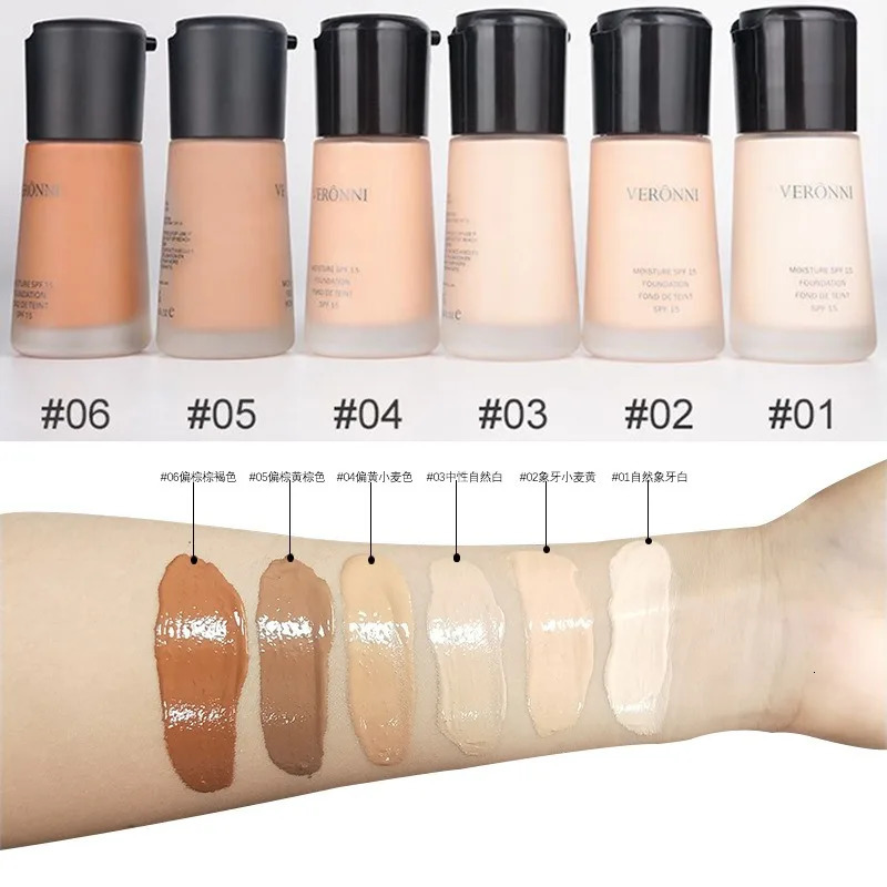 30ml Matte Finish Liquid Foundation Long-lasting Oil-Control Waterproof Makeup Concealer High Coverage Nature Liquid Foundation 251230