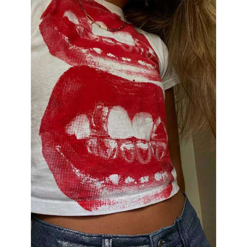 Punk Y2K Baby Short Sleeve Street Leisure Basic T-shirt Women's 2025 Summer Top E Girls' Gothic EMO