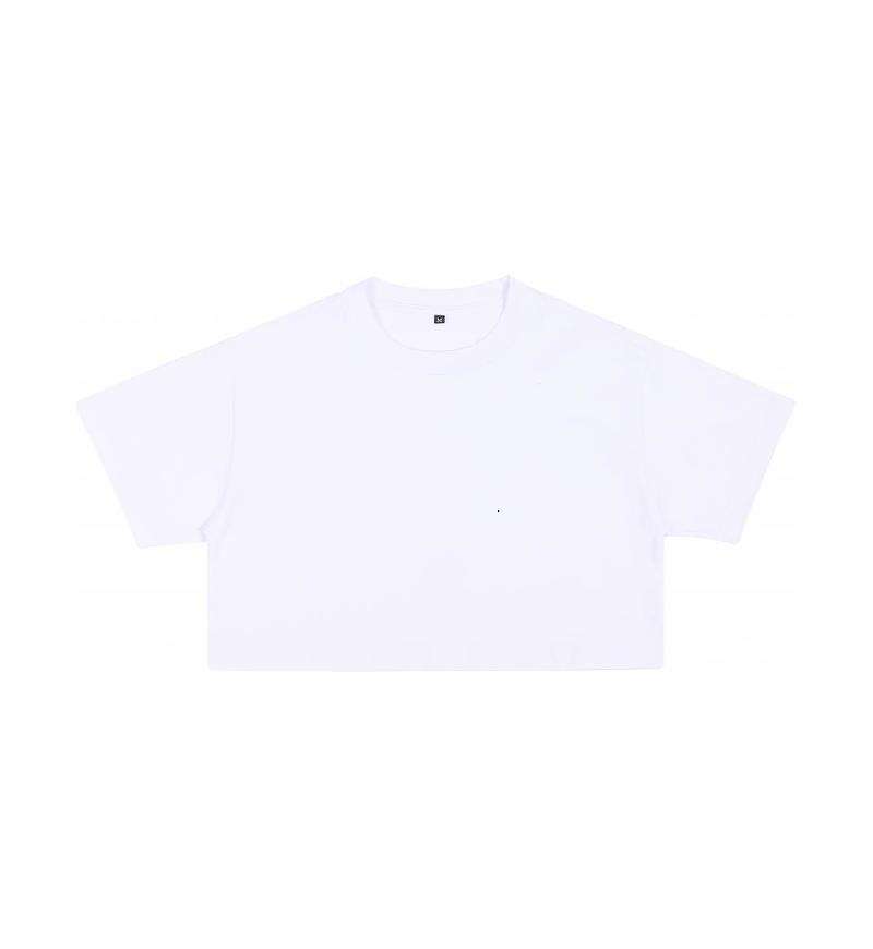 Pure Cotton 210g High Waist Crop T-Shirt for Women Loose Yoga Fitness Sleeve Short Sports Top Hot Girl Outfit Versatile