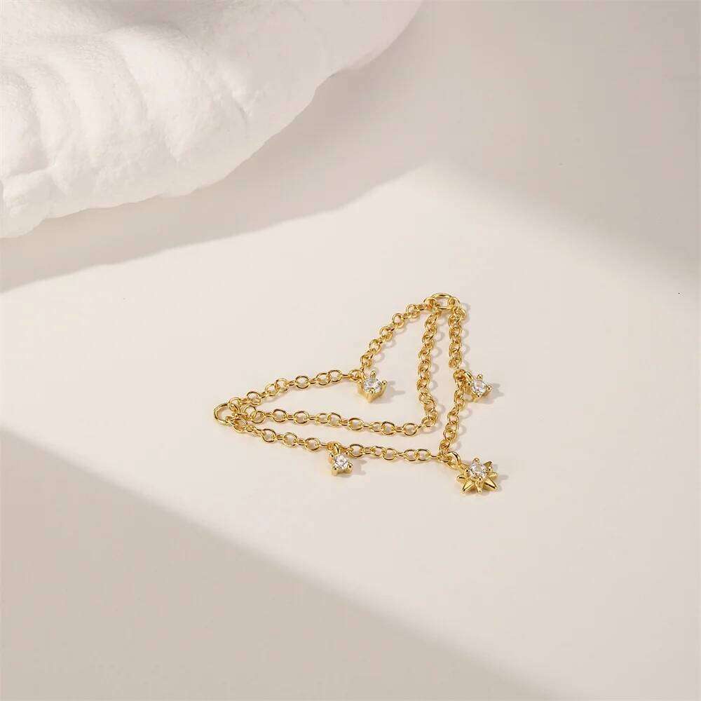 Aide 925 Sterling Silver Mini Zircon Cartilage Piercing Stud Earring For Women Girl Helix Tragus Combination Wearing Body Jewel