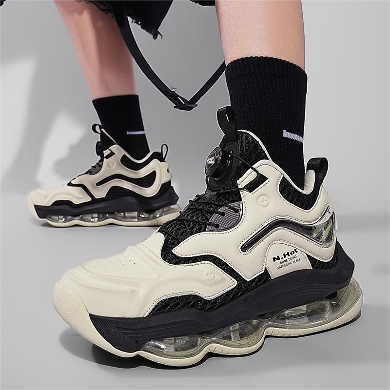 NHOT Bestselling Breathable Thick soled Men's Sneakers 2026 Spring New Design Arrival Trendy Running Shoes Versatile Cool Street Casual Shoe Size