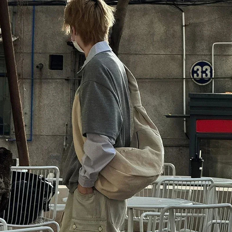 Autumn Retro Loose American Two-piece POLO Shirt Long-sleeved T-shirt Mens Versatile Fashion Couple Splicing Shirt Chic 251230