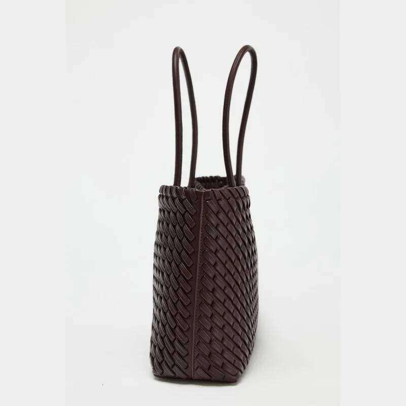 ELONGATED WOVEN SHOPPER BAG Fashionable Top Handle Tote Bag Women S Shoulder Handbags Luxury Design For Everyday Style JINXIANGGUO TOTE