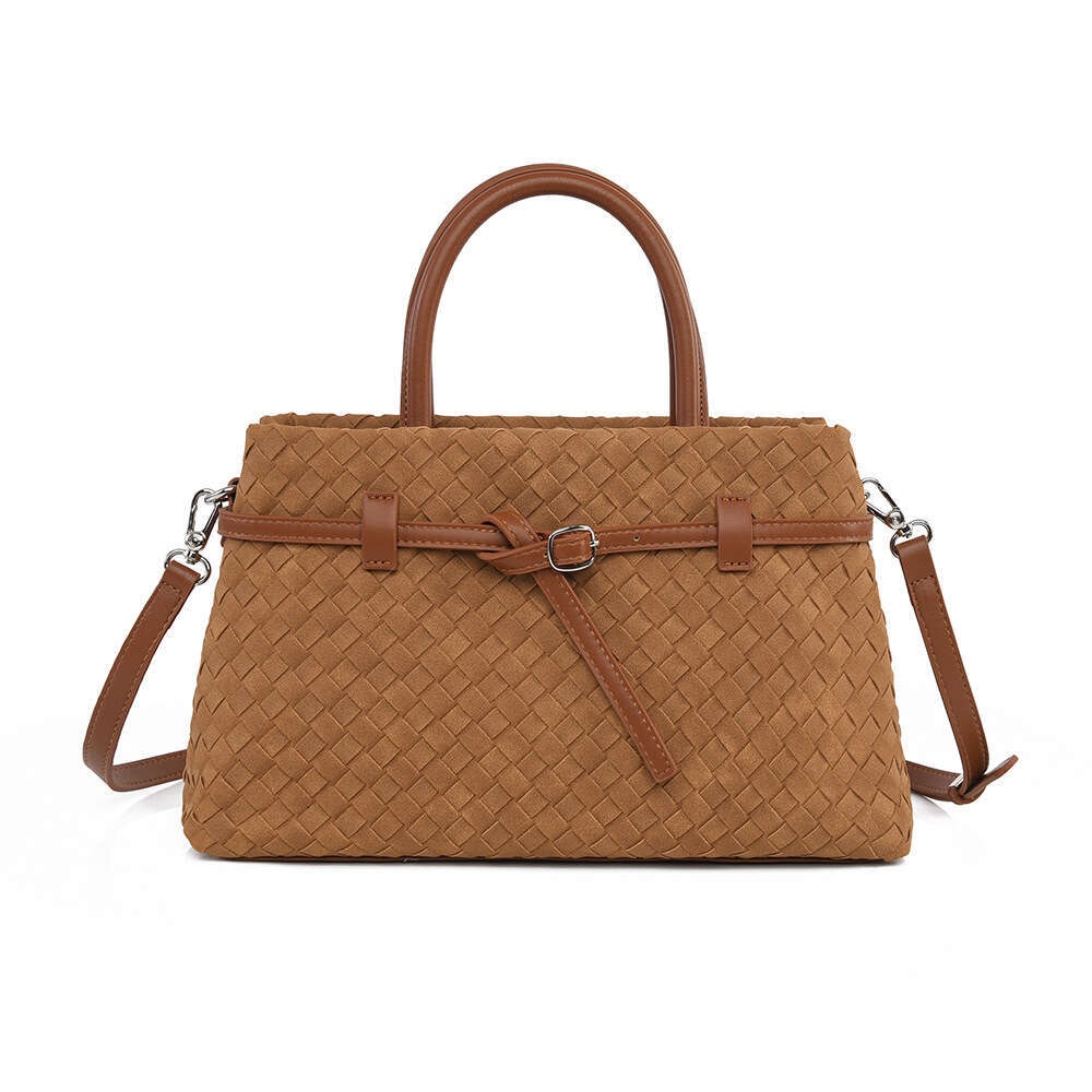 Women's Handbag Autumn Winter Commuter New Handmade Woven Fashion Large Capacity Shoulder Bag for Women Cross-Border