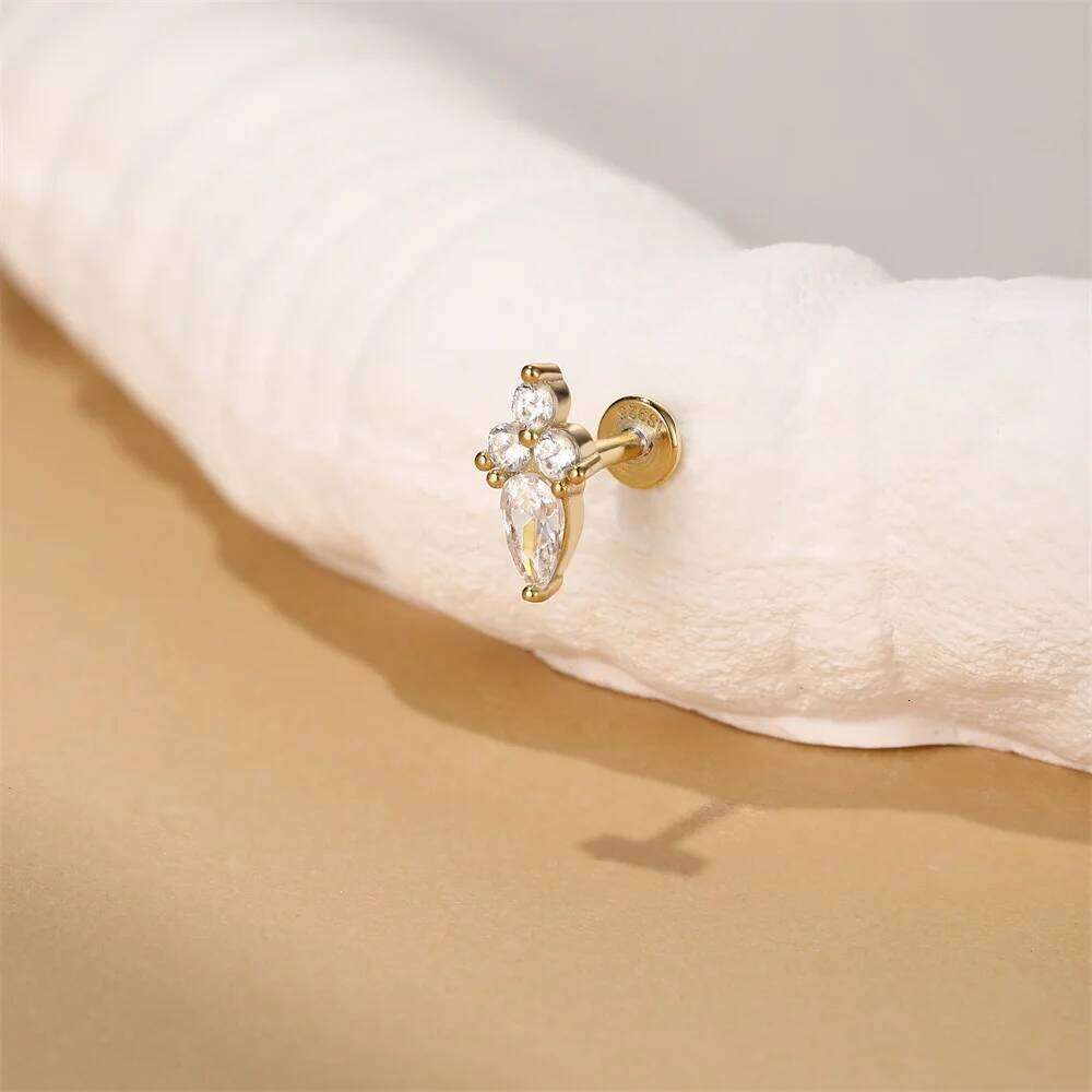 Aide 925 Sterling Silver Shake Koi Stud Screw Back Exquisite Mini Fish Earring For Women Vintage Jewelry Minimalist Gift