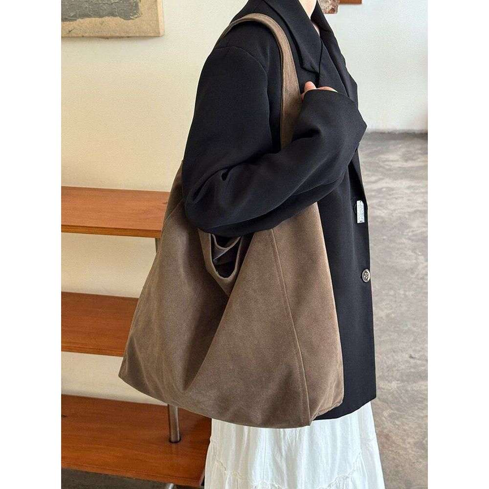 Autumn New Vintage Niche Simple Large Capacity Shoulder Bag Fashion Leopard Print Versatile Foreign Trade Handbag for Women