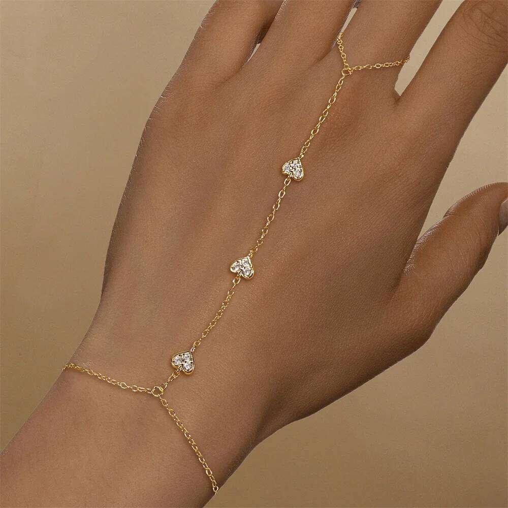 Aide 925 Sterling Silver Full Diamonds Fine Jewelry Geometric Round Bezel CZ Sparking Women Hand Chain Bracelet Rings Pulseras