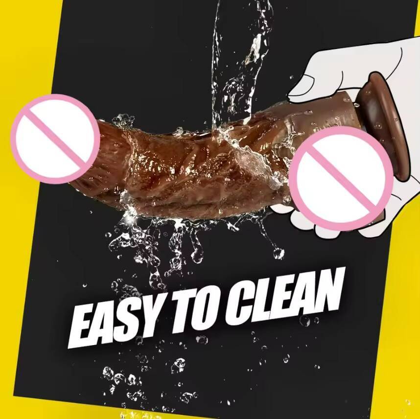 20 INCH Black Double-Layer Silicone Simulation Female Masturbation Dildo