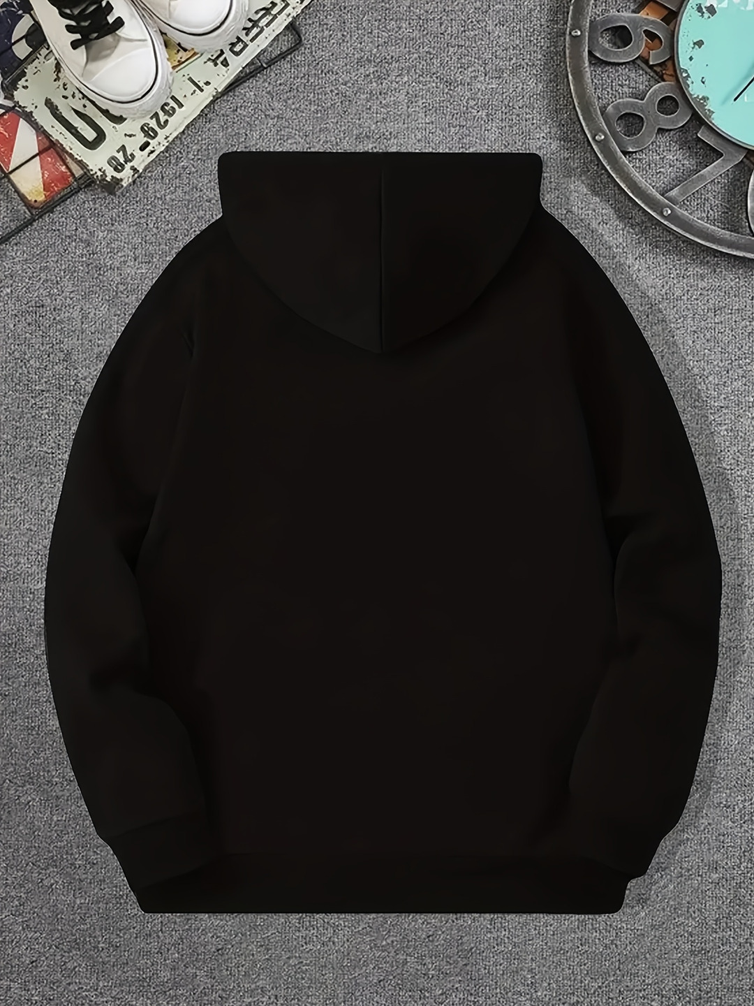 Men'S Stylish Hoodie Featuring a Rose Phrase 'LOVE YOURSELF', Designed Comfort with Long Sleeves, Ideal for Daily Wear During The Autum