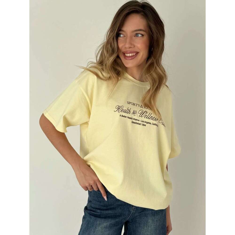 2026 Summer New Casual Versatile Elegant 100% Cotton Short Sleeve T-Shirt Lazy Style Fun Commuting Top Ins