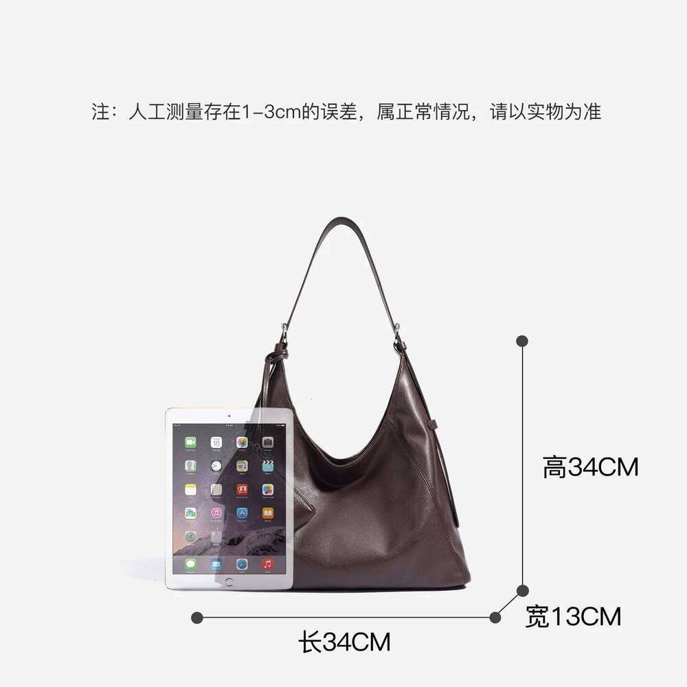 Cowhide Women's Underarm New Niche Design Large Capacity Vintage Commuting Fashion One-Shoulder Crossbody Bag Suotong251222