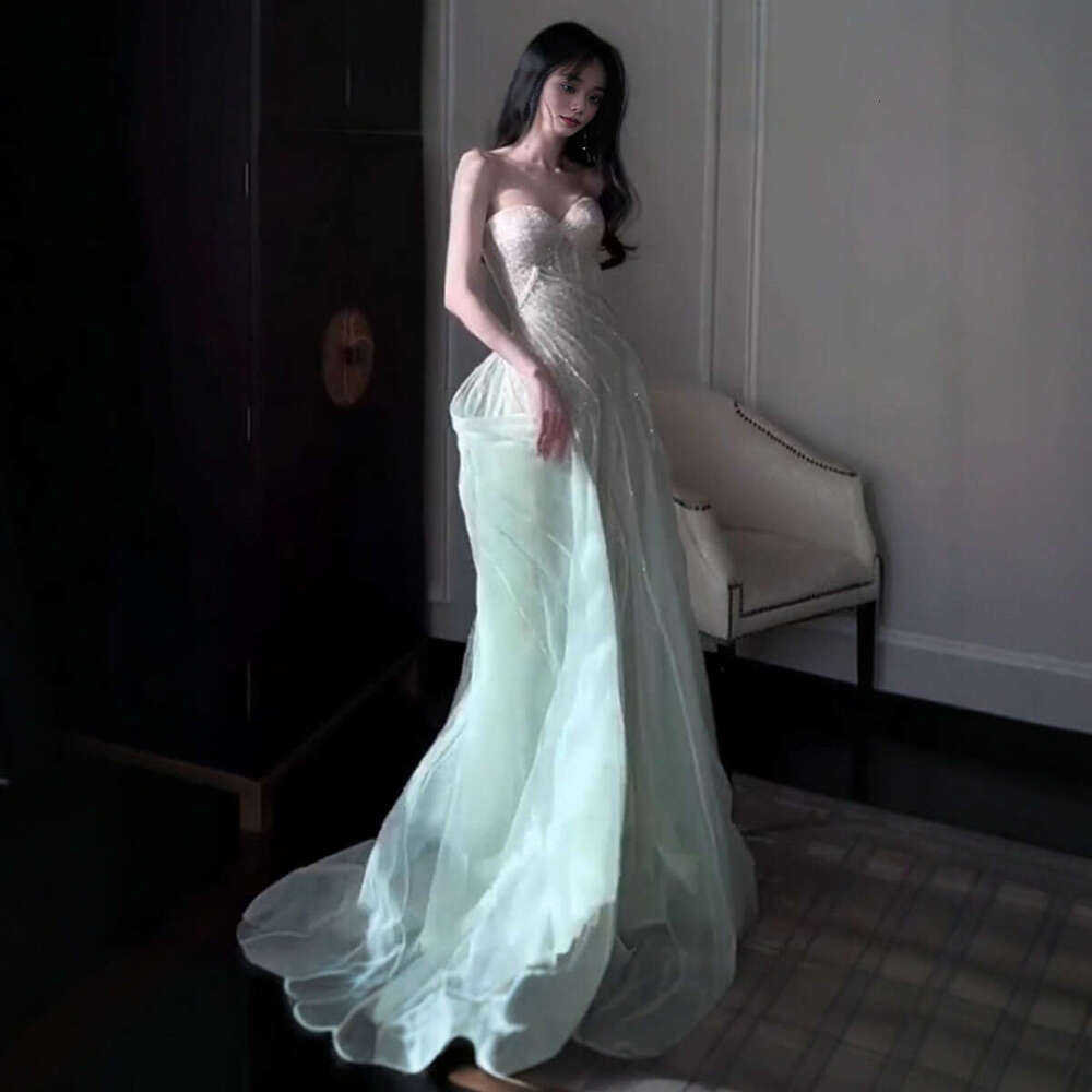 French Niche Strapless Toast Bridal Engagement High End Luxury Light Wedding Dress Women Women S Luxury Clothing