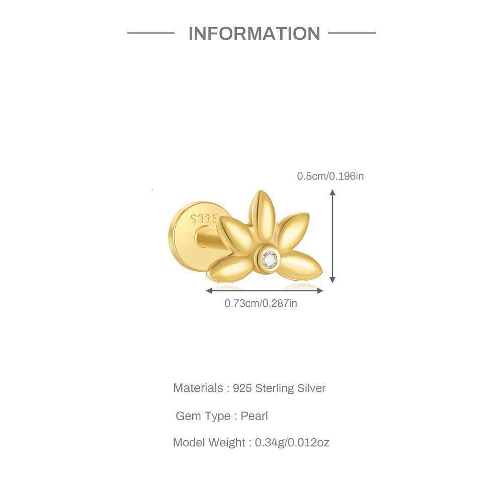 Aide 925 Sterling Silver DIY Handmake Inlaid Zircon Piercing Stud Earrings For Women 18K Gold Jewelry High Quality pendientes