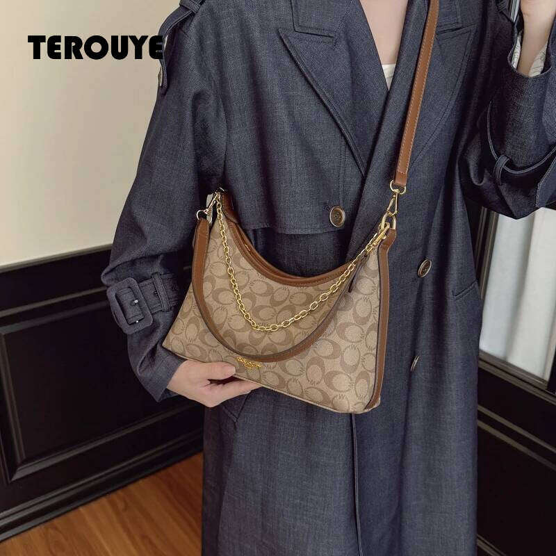 Classic Elegant Tote Women, Popular Leather Shoulder Bag Design For Ladies By Luxury Brand Famous TEROUYE