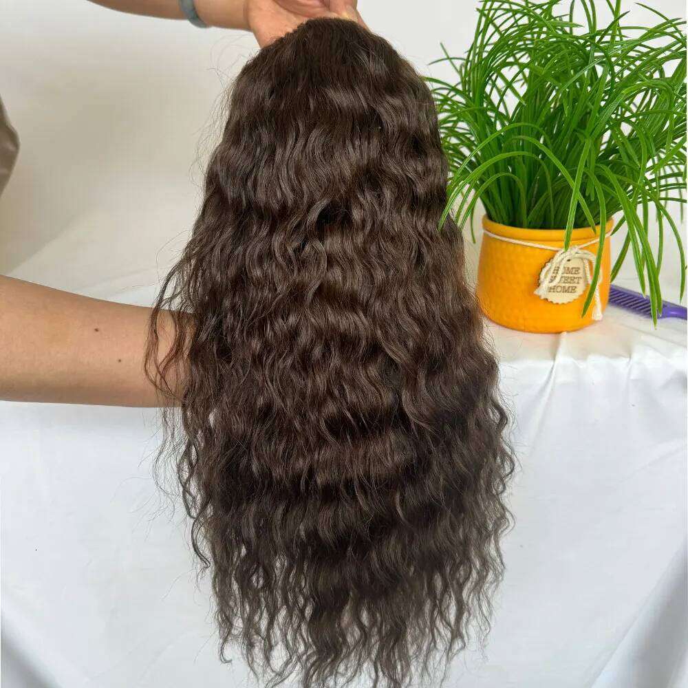 Durable Hair System For French Lace Front Mens Wavy 8"x10"Hairpiece Natural Hairline Fine Mono Toupee for Men