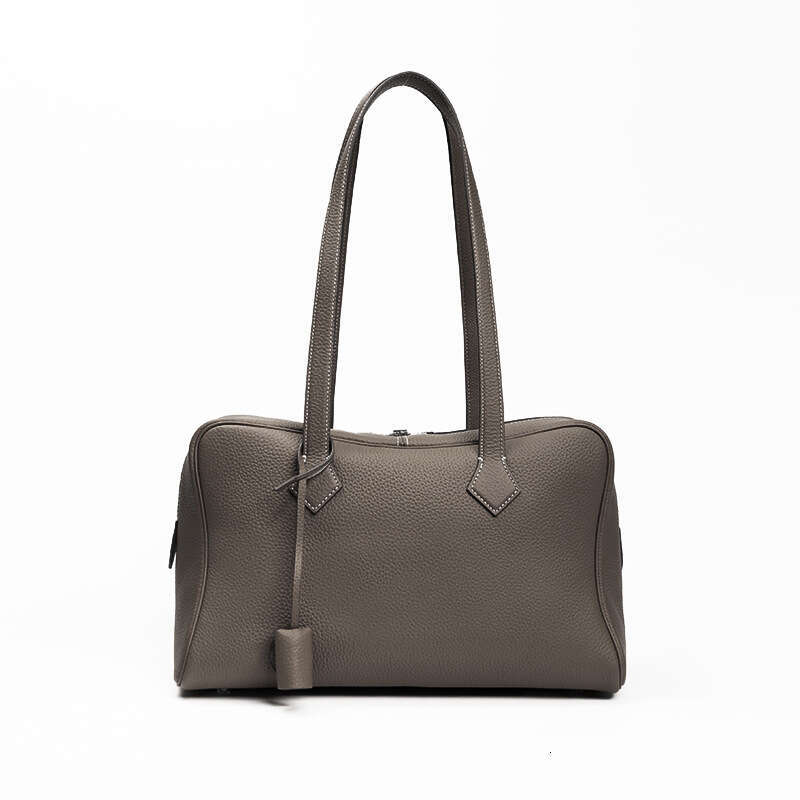 toteBag Shoulder ROSE NOIRE High-End Luxury TC Top Layer Victoria Versatile Crossbody Commuter Genuine Leather Women's Boston Pillow Bag