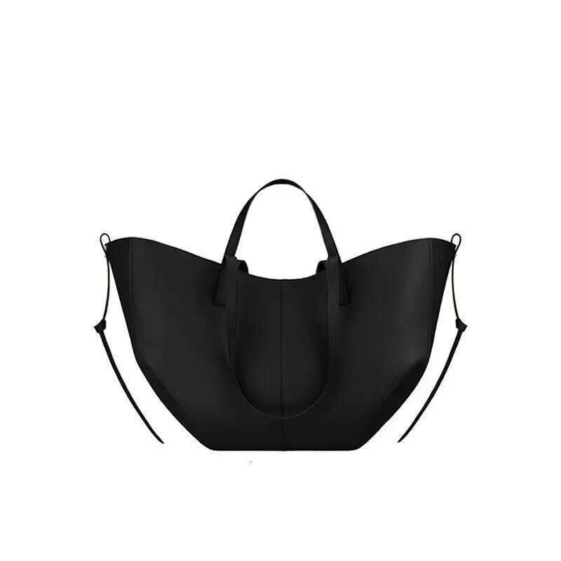 Cowhide Large Capacity New Handbag Travel Shopping Casual Commuting Shoulder Bag Bucket Detachable Inner Bag JINXIANGGUO TOTE